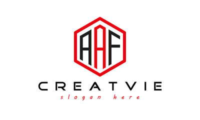letters logo, letters AAF modern unique minimalist creative polygon logo design, vector template