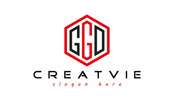 letters logo, letters GGD modern unique minimalist creative polygon logo design, vector template