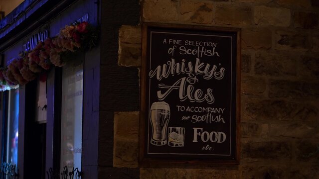 Scottish Whisky's And Ales At A Pub In Edinburgh