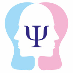 Symbol icon of the academic discipline psychology science of the study of mental health. Ideal for institutional and educational materials