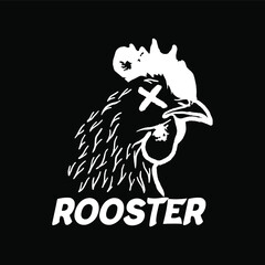 Rooster Head Vector Design element for logo, poster, card, banner, emblem, t shirt. Vector illustration