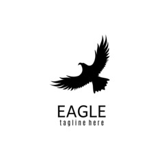 Eagle logo design with wide wings