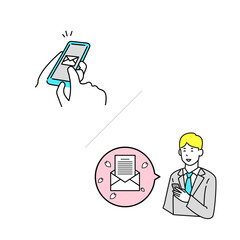 合格のメールを受け取って喜ぶ大学生