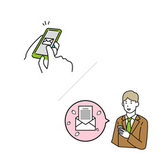 合格のメールを受け取って喜ぶ大学生