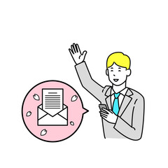 合格のメールを受け取って喜ぶ大学生