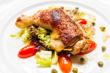 Grilled chicken thighs