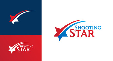 Obraz na płótnie Canvas Shooting Star logo design template from the sky