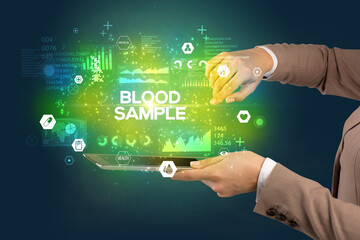 Obraz premium Close-up of a touchscreen with medical inscription
