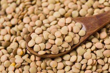 raw lentil culinaris beans textured background
