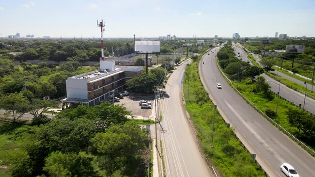 View of north Merida city, at Periferico street
