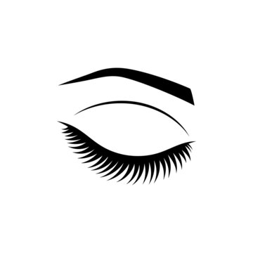 Eyelash icon design template illustration isolated
