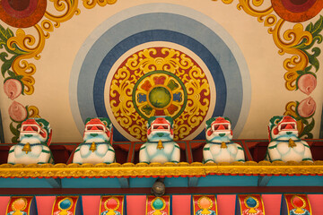 ネパール　仏陀の生誕地ルンビニのルンビニ・ガーデン内にあるドイツ寺院の寺院内