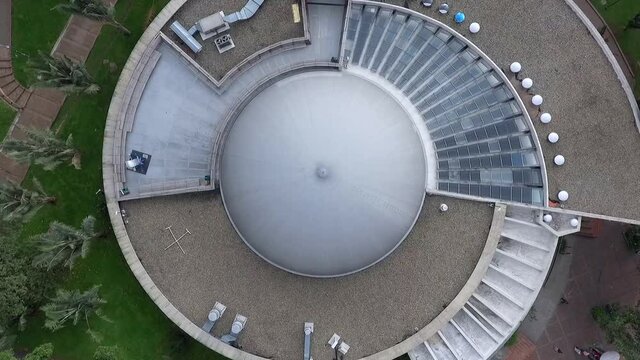 Upwards view from the planetary - Center of Bogota - Aerial