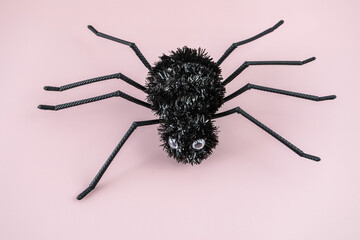 Spider on Pink Background Halloween Decoration

