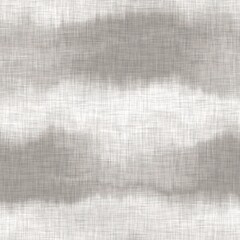 Seamless french neutral greige stripe farmhouse linen background. Provence grey white rustic romantic woven pattern texture. Shabby chic style tonal cottage line textile print.  - 455189093