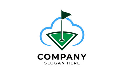 Cloud golf field Abstract Logo icon company Design Vector.svg