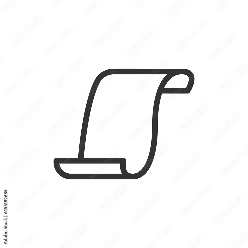 Poster document thin line icon.