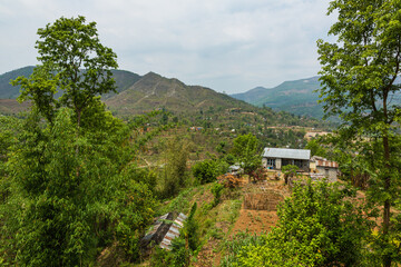 Fototapeta na wymiar ネパールの山岳地帯の風景