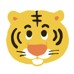 かわいい寅のイラスト　 年賀状　干支　2022