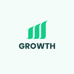 growth logo for business and investment