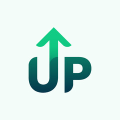 UP logo for business and investment growth