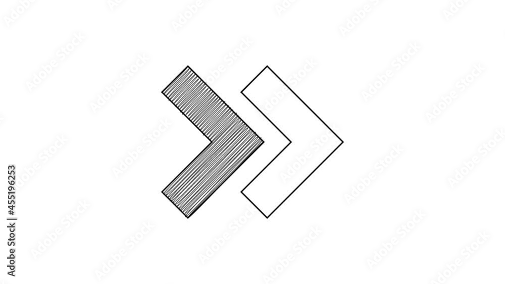 Poster black line arrow icon isolated on white background. direction arrowhead symbol. navigation pointer s