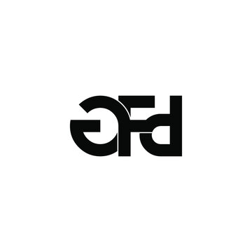 gfd initial letter monogram logo design