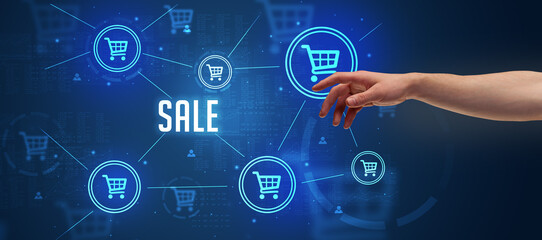 Close-Up of cropped hand pointing