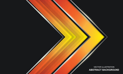 Abstract background black dop silver and orange modern design