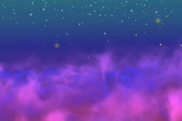 Abstract background design illustration of mystery smoke concept with stars you can use for clipart purposes