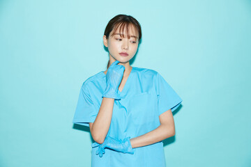 若い女性看護師のポートレート