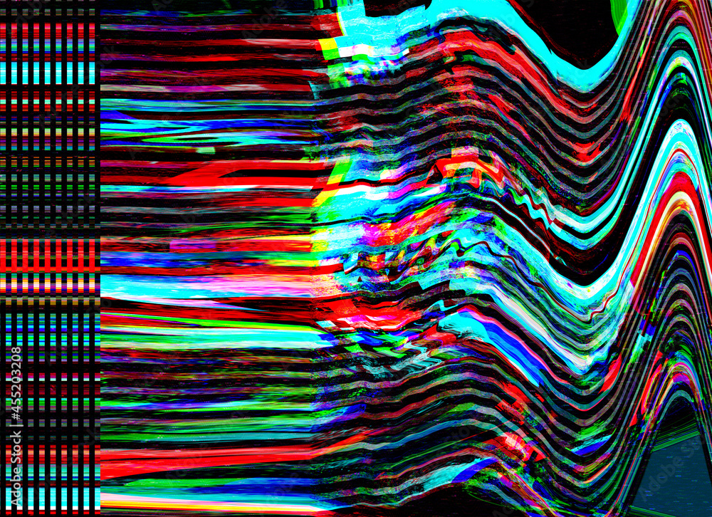 Poster glitch tv noise photo background computer screen error digital pixel noise abstract design photo gli