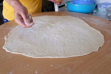 Process of making a traditional Turkish dough is called 
