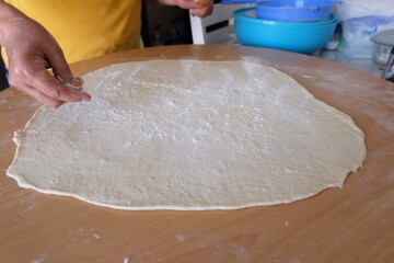 Process of making a traditional Turkish dough is called 
