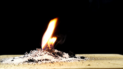 Experiment using Potassium permanganate KMnO4 and Sugar. Potassium permanganate and sugar can start...