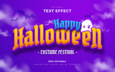 Happy halloween and scary editable text effects style
