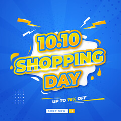 10 10 shopping day abstract background design and editable text