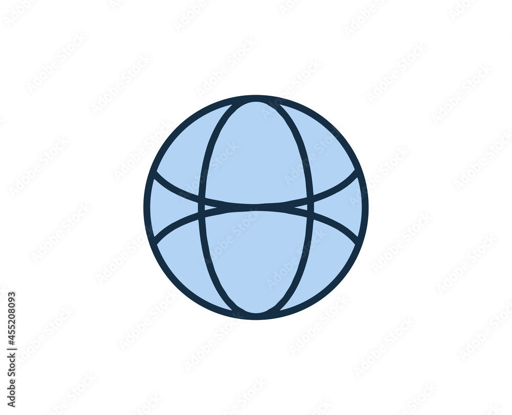 Poster line globe icon isolated on white background. outline symbol for website design, mobile application,
