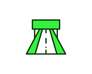 Road line icon. Vector symbol in trendy flat style on white background. Commerce sing for design.