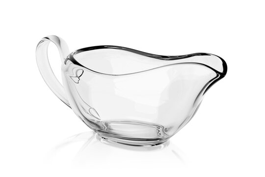 Empty gravy boat isolated on white. 3D rendering.