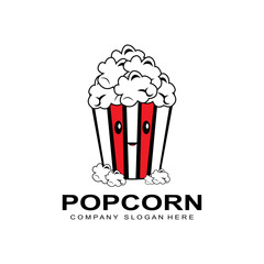 pop corn logo icon vector, explode, cinema snacks, concept illustration