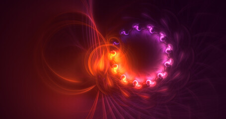 3D rendering abstract round light background