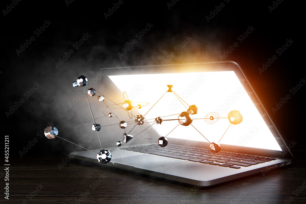 Poster social web network background image