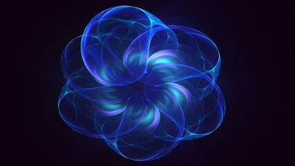 3D rendering abstract round light background