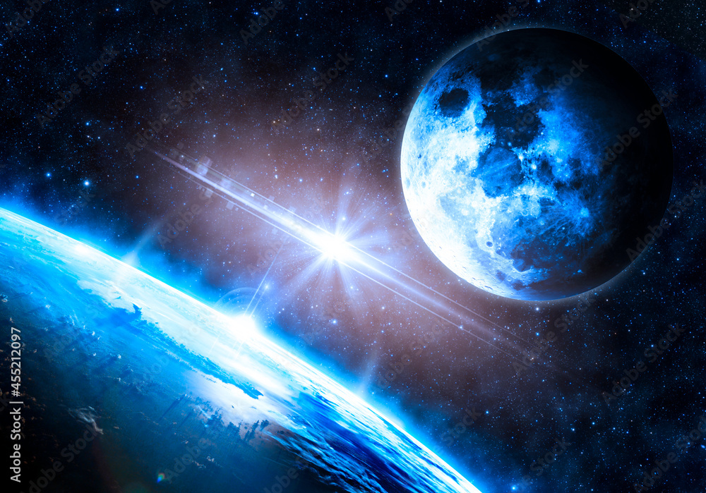 Wall mural earth - elements of this image furnished by nasa