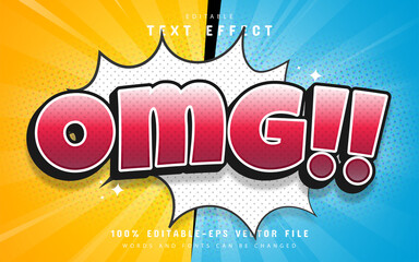 Omg comic text effect editable