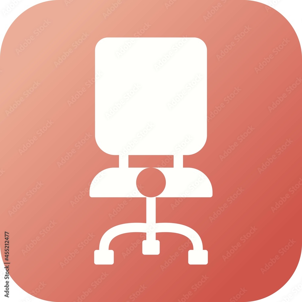 Canvas Prints unique office chair vector glyph icon