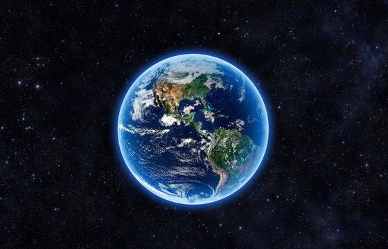 Earth View - Elements of this Image Furnished by NASA