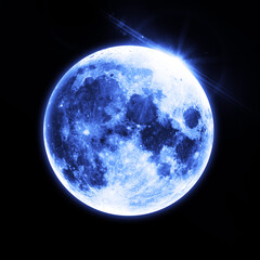 Moon - Elements of this Image Furnished by NASA