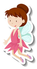 Cute fairy cartoon character sticker